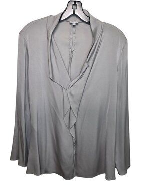 Armani Collezioni 92% Silk Ruffle Cascade Blouse - Size 12